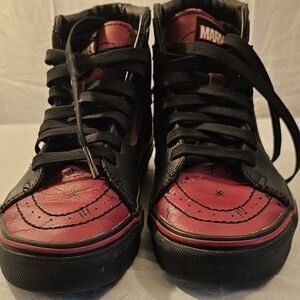 Marvel Black and Red High-Top Sneakers